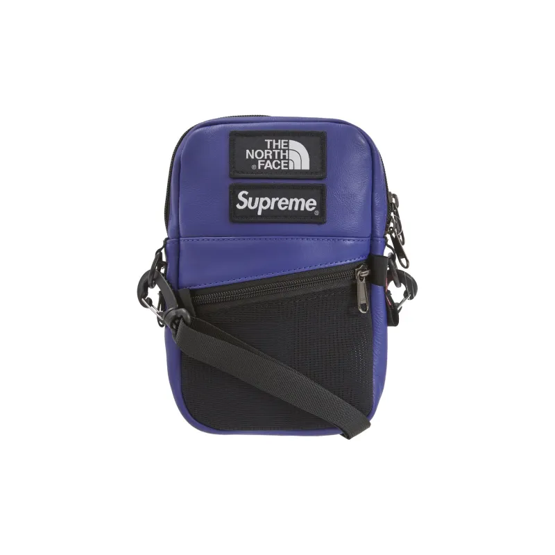 Supreme THE NORTH FACE Supreme FW18 Leather Sling Bag Crossbody Bag Regular Unisex Blue-0