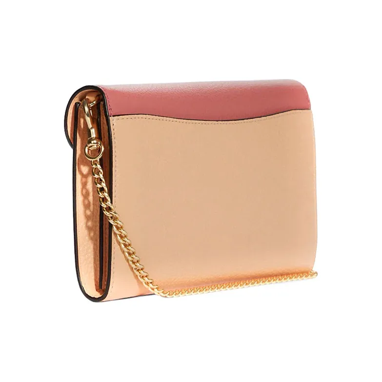 COACH Tammie Pebbled Leather Envelope Bag Shoulder Bag Crossbody Bag Small Size Women's Candy Pink-1