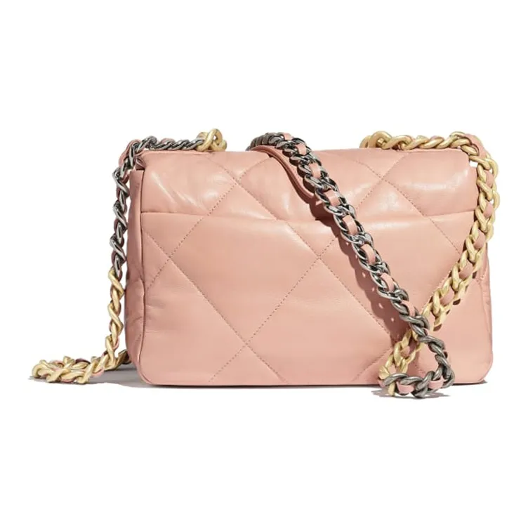 CHANEL 19Bag Goatskin Flap Bag, Shoulder Bag, Crossbody Bag Trumpets Women's Light Pink-1