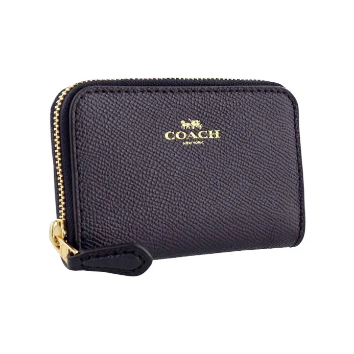 COACH Leather Coin Purses Wallets Women's Navy Blue-1