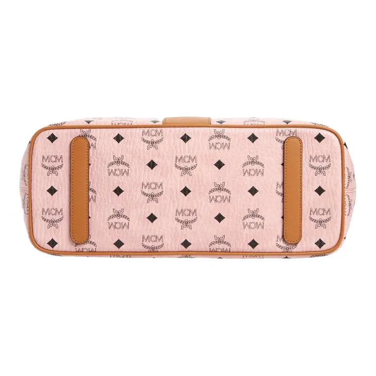 MCM Anya Visetos Shopper Tote Medium Pink-3