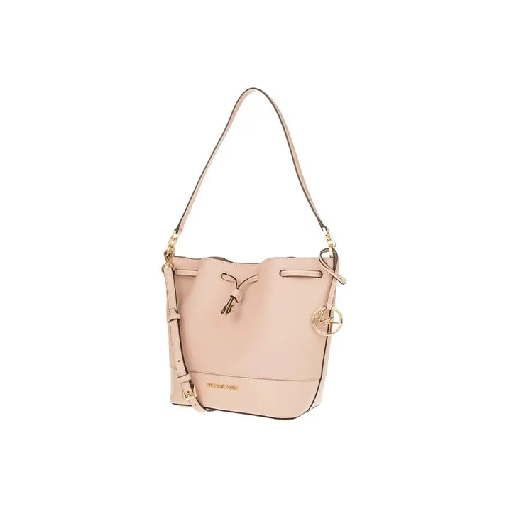 MICHAEL KORS Trista Leather Bucket Handbag Crossbody Bag Shoulder Bag Women's Pink-1