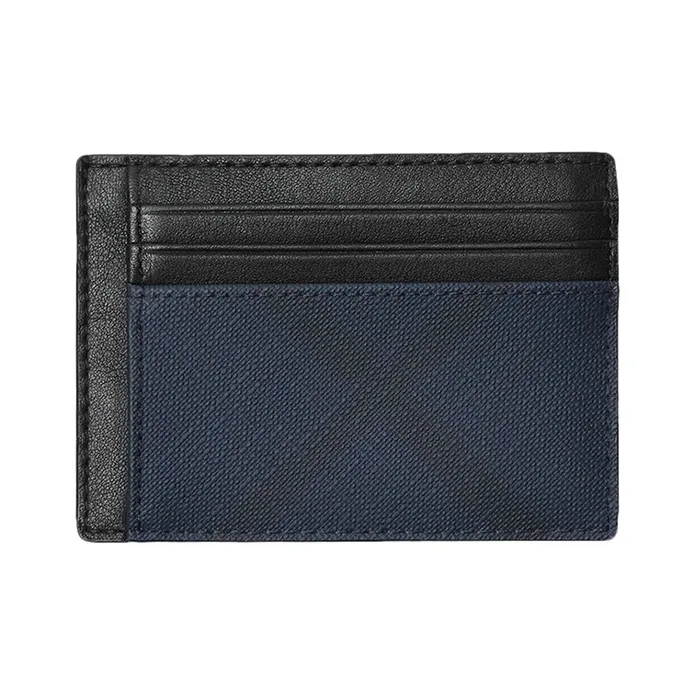 Burberry PU Card Holder Wallet Regular Men's Blue-0