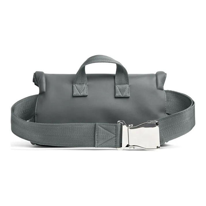 Bottega Veneta Beak Cow Leather Fanny Pack Men's Gray-3