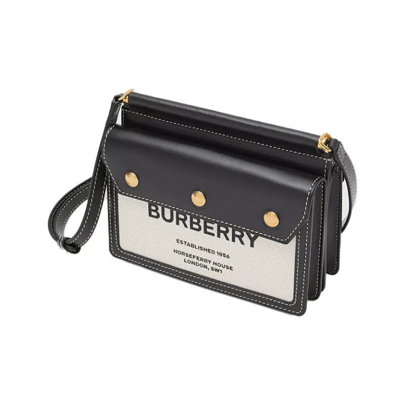 Burberry Horseferry Cow Leather Crossbody Bags Shoulder Bags Women's Black-2