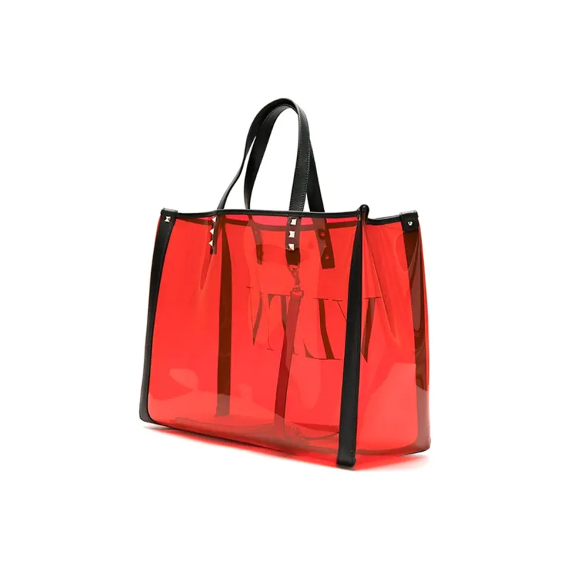 Valentino PVC Handbag Regular Women's Red-2