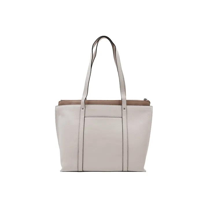 COACH May Cow Leather Tote Bag, Shopping Bag, Handbag, Shoulder Bag Large Size Women's White-2