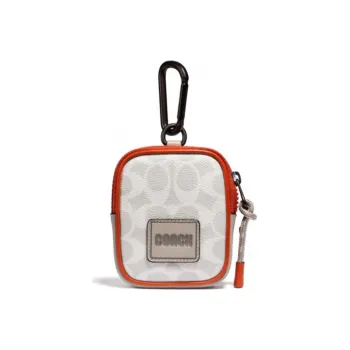 COACH Hybrid Canvas Appliques Clutch Men's Greige