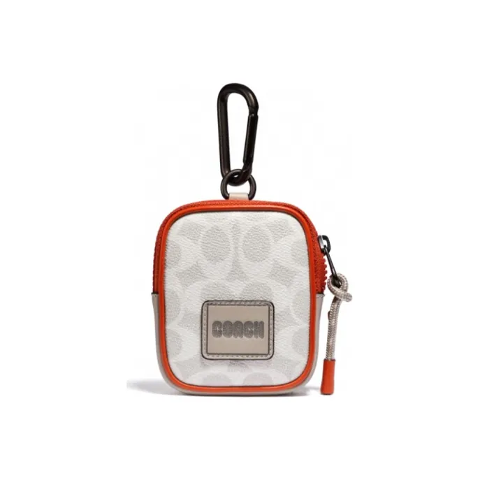 COACH Hybrid Canvas Appliques Clutch Men's Greige-0