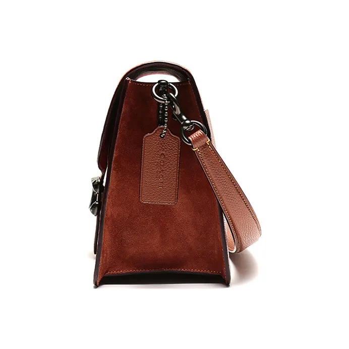 COACH Tabby Leather Shoulder Bags Crossbody Bags Women's Brown-2