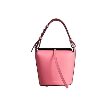 Burberry Leather Bucket Bag, Shoulder Bag, Crossbody Bag, Handbag Small Size Women's Pink