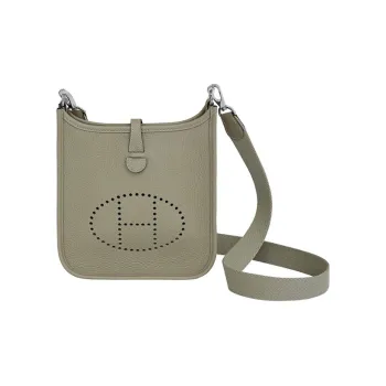 HERMES Evelyne Leather Shoulder Backpack Women's Sage Green