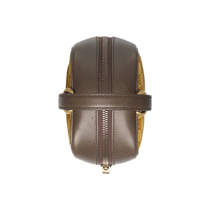 GUCCI Adidas Adidas Collaboration Limited Edition Canvas Small Square Bag Handbags Mini Men's Yellow Brown-5