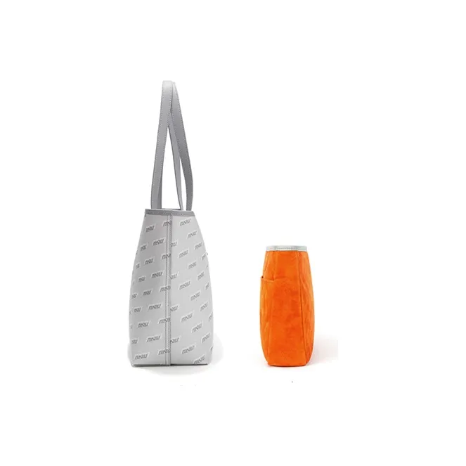 OMTO Cotton Tote Bag Shopping Bag Liner Bag Combination Shoulder Bag Unisex Ecru-2