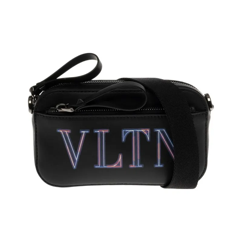 Valentino Leather Clutches Shoulder Bags Men's Black-0