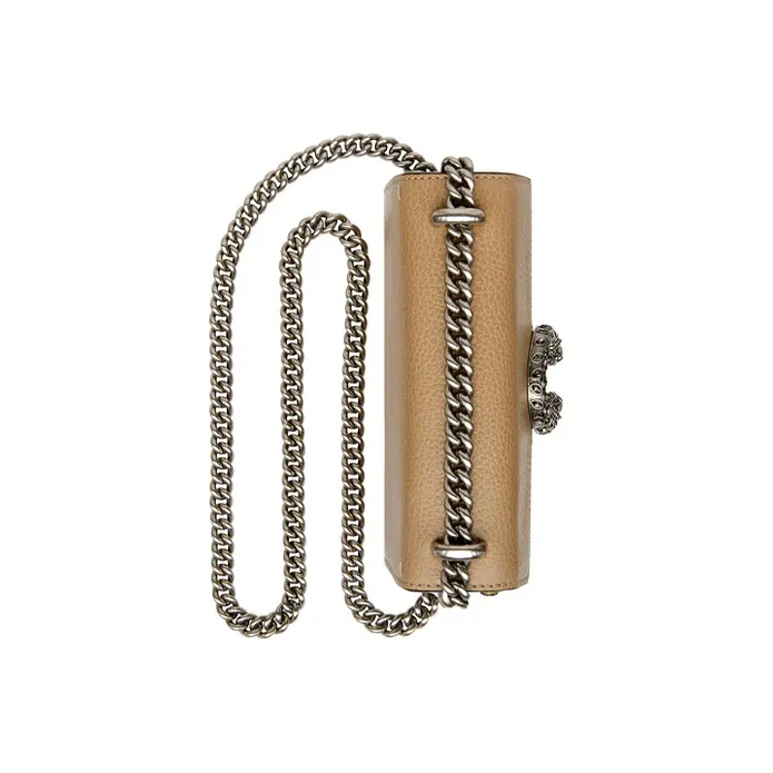 GUCCI Dionysus Leather Bacchus Bag Chain Pack Shoulder Bag Crossbody Bag Mini Women's Brown-4