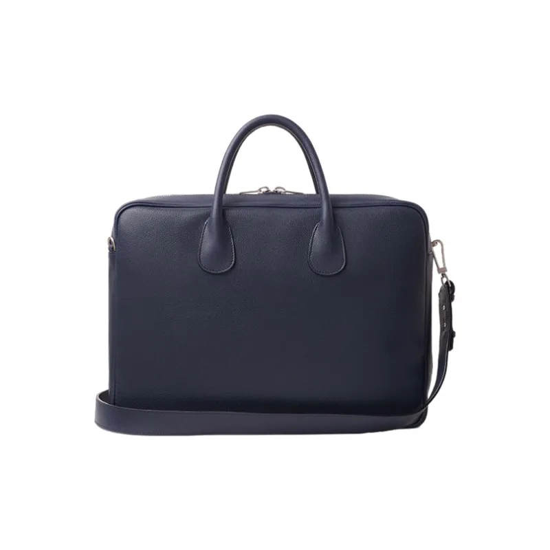 Valextra Fabric Portable Briefcase Men's Dark Blue-3