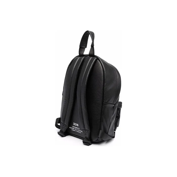 Vetements Cow Leather Backpack Men's Black-1