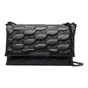 Balenciaga Women's Triplet Medium Bag Bb Monogram Black