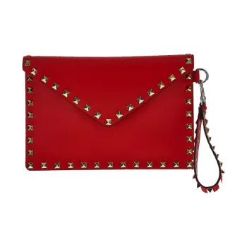 Valentino Cow Leather Clutch Women's