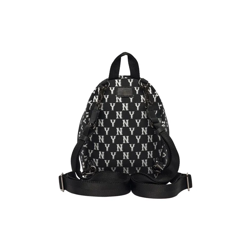 MLB Monogram Collection Polyester Backpack Small Size Unisex Black-3