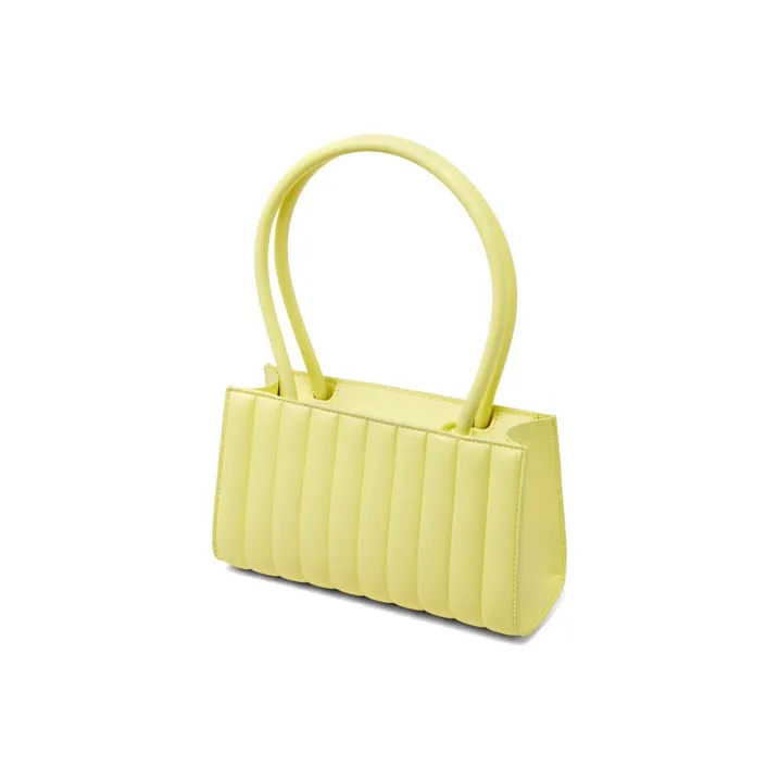 CHARLES&KEITH Synthetic Leather Handbag, Shoulder Bag Women's Black/Light Pink/Light Pink/Yellow/Yellow-12