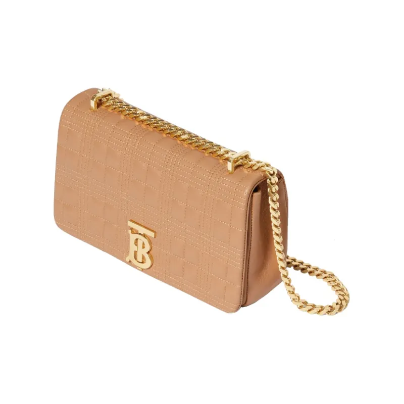 Burberry Lola Bag Lambskin Crossbody Bag Shoulder Bag Women's Camel Light Gold-2