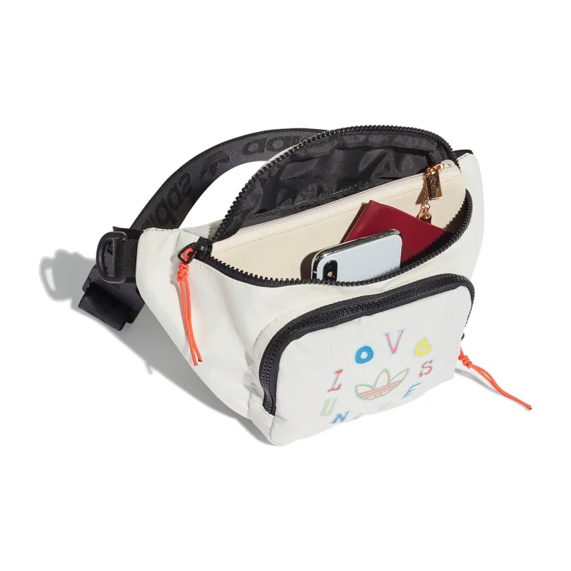 Adidas Originals Recycled Polyester Sling Bag, One Shoulder, Crossbody, Fanny Pack Unisex Jade White-3