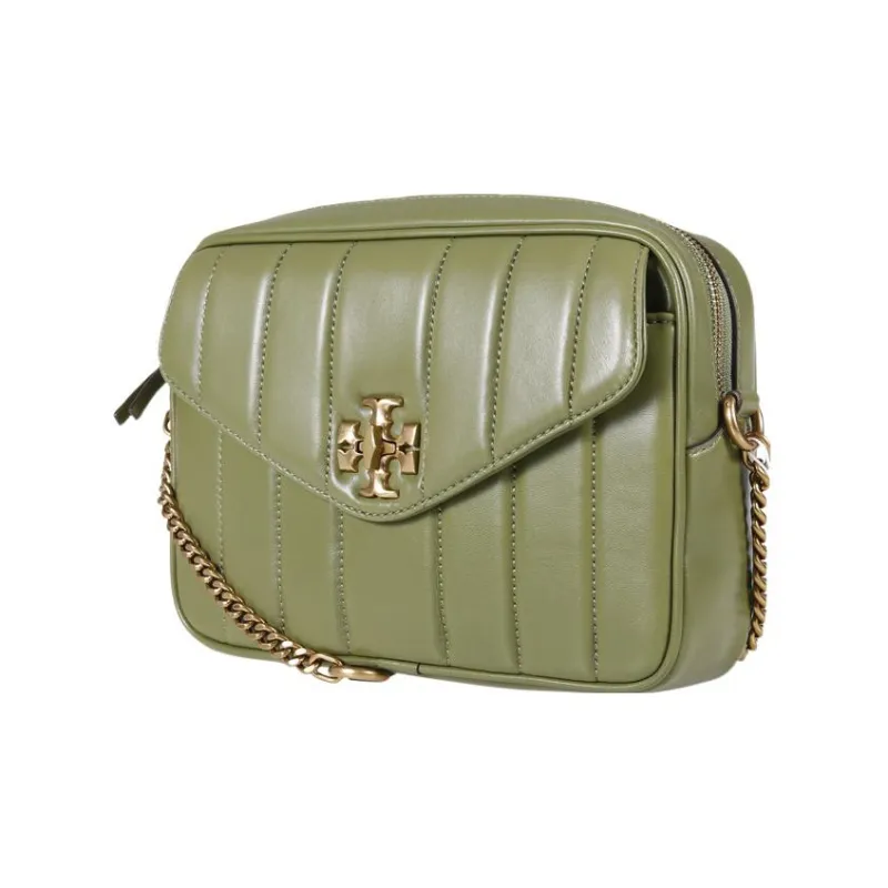 TORY BURCH Kira Sheepskin Shoulder Bag, Crossbody Bag Women's Green-2