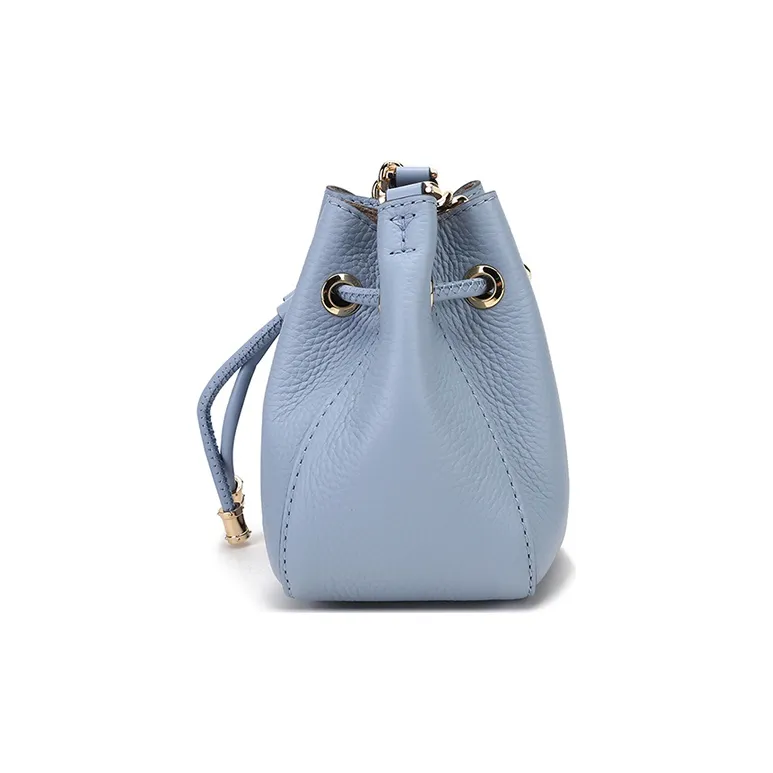 MICHAEL KORS Phoebe Cow Leather Bucket Bag, Chain Bag, Crossbody Bag, Shoulder Bag Women's Light Blue-2