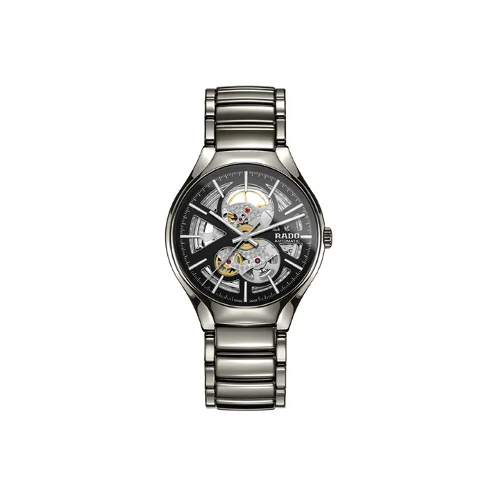 RADO Realme Collection Mechanical Movement Unisex Watch 40mm Black Dial Ceramic Watch Case Ceramic Strap-0