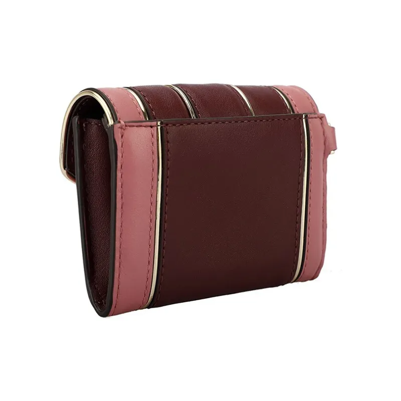 MICHAEL KORS Whitney Leather Coin Purse Clutch Women's Burgundy-3