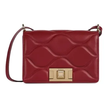 Furla Mimi Collection Lambskin Small Square Bag, Crossbody Bag Mini Women's Red