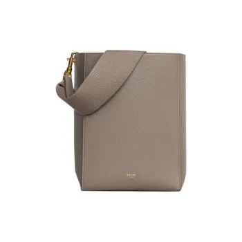 CELINE Cow Leather Bucket Bag Handbag Shoulder Bag Women's Candy Color/Taupe