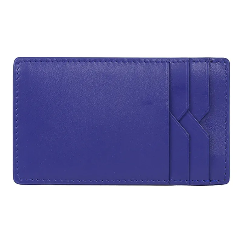 VERSACE Leather Card Holder Card Holder Men's Blue White-2