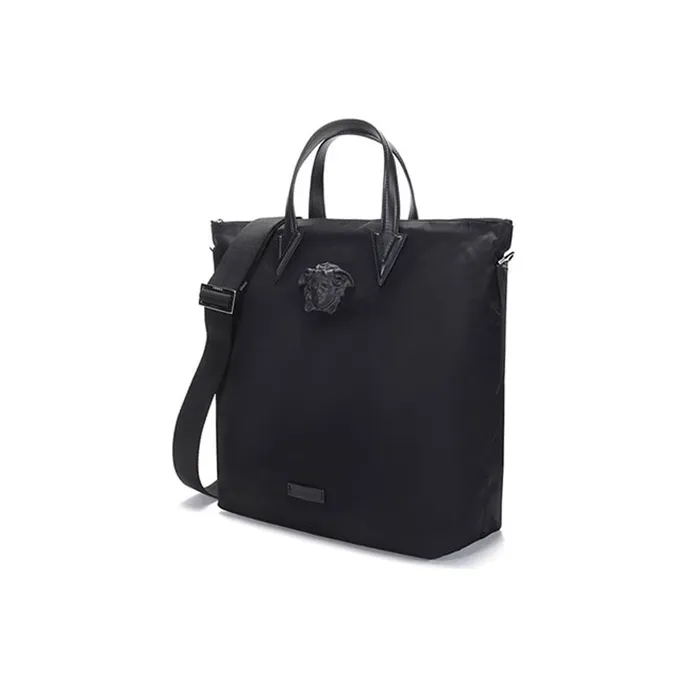 VERSACE VERSACE Nylon Fabric Tote Bag Shopping Bag Handbag Crossbody Bag Shoulder Bag Regular Men's Black-1