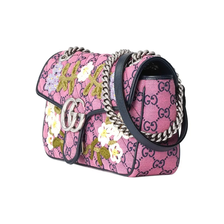 GUCCI Marmont Quilted Canvas With Leather Trim Canvas Bag, Crossbody Bag, Shoulder Bag Women's-2