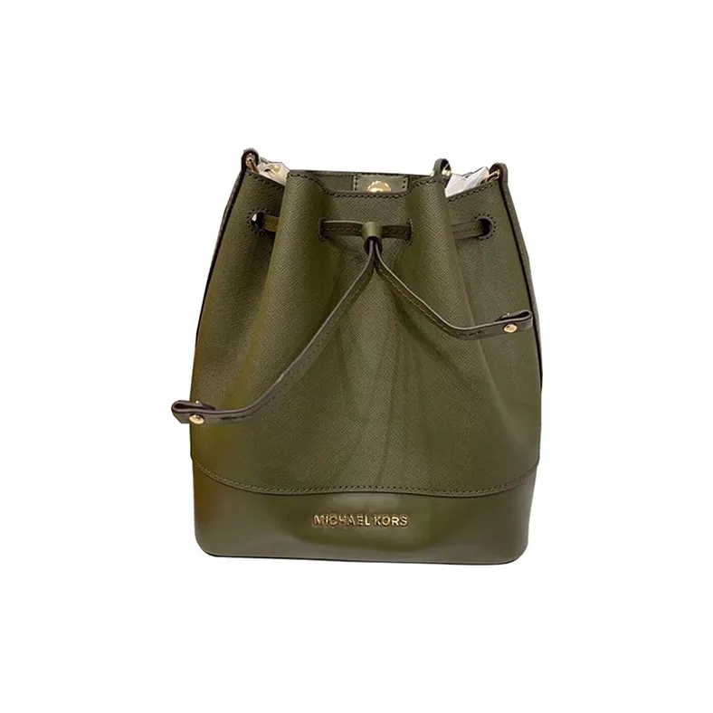 MICHAEL KORS MICHAEL KORS Handbag Collection Trista Leather Shoulder Bag Medium Size Women's Green-0