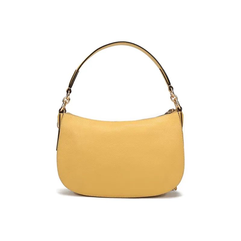 COACH Sutton Leather Crossbody One Shoulder Handbags Women's Yellow-3