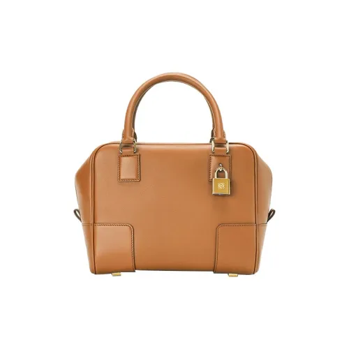 LOEWE Amazona 19 Square Bag In Nappa Calfskin Warm Desert