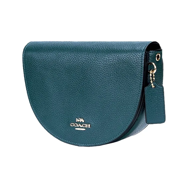 COACH Ellen Leather Saddle Bag Shoulder Bag Crossbody Bag Small Size Women's Peacock Blue-1