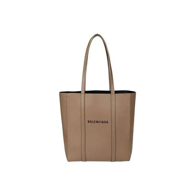 Balenciaga Leather Tote Bag Shopping Bag Handbag Women's Brown-0
