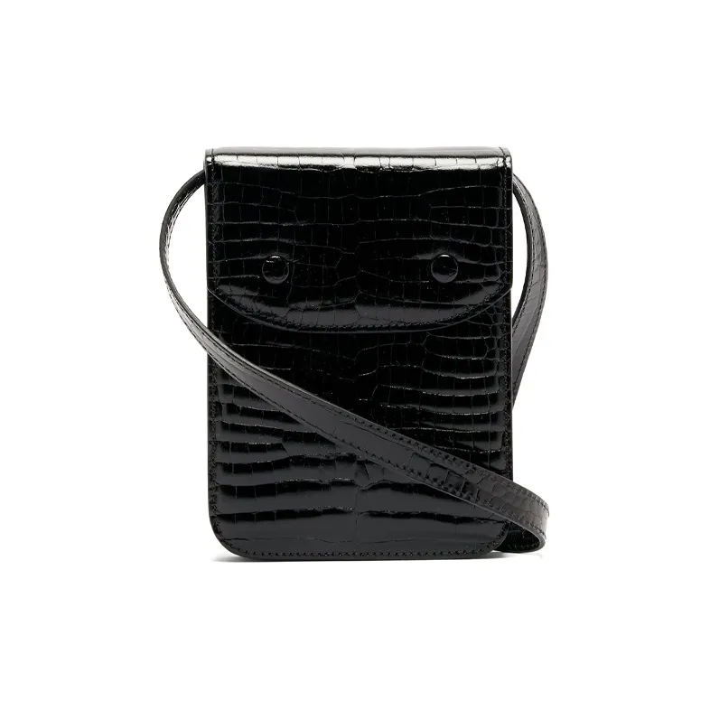 Maison Margiela Cow Leather Messenger Bag Crossbody Bags Mini Unisex Black-0