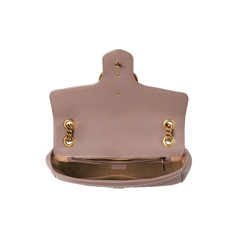 GUCCI GG Marmont Cow Leather Crossbody Bag Shoulder Bag Women's Nude-5