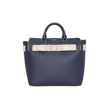 Burberry Cow Leather Shoulder Bag, Crossbody Bag, Handbag Women's Dark Blue