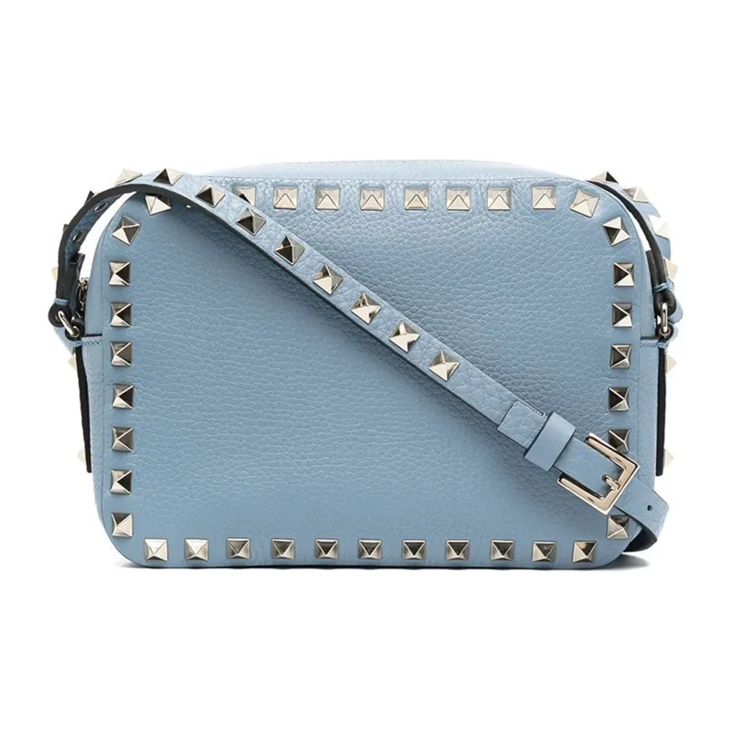 Valentino GARAVANICruise Leather Shoulder Bag Women's Light Blue-0