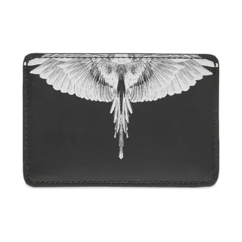 MARCELO BURLON COUNTY OF MILAN Cow Leather Card Holder Regular Unisex Black
