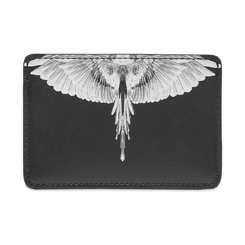 MARCELO BURLON COUNTY OF MILAN Cow Leather Card Holder Regular Unisex Black-0