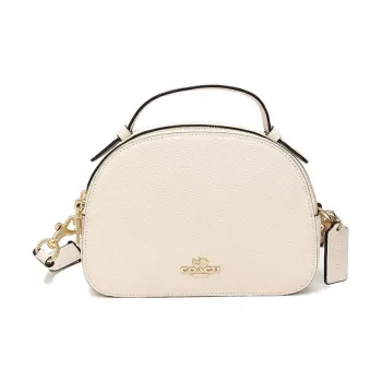 COACH Serena PVC Dome Bag Handbag Shoulder Bag Crossbody Bag Small Size Women's Pure White