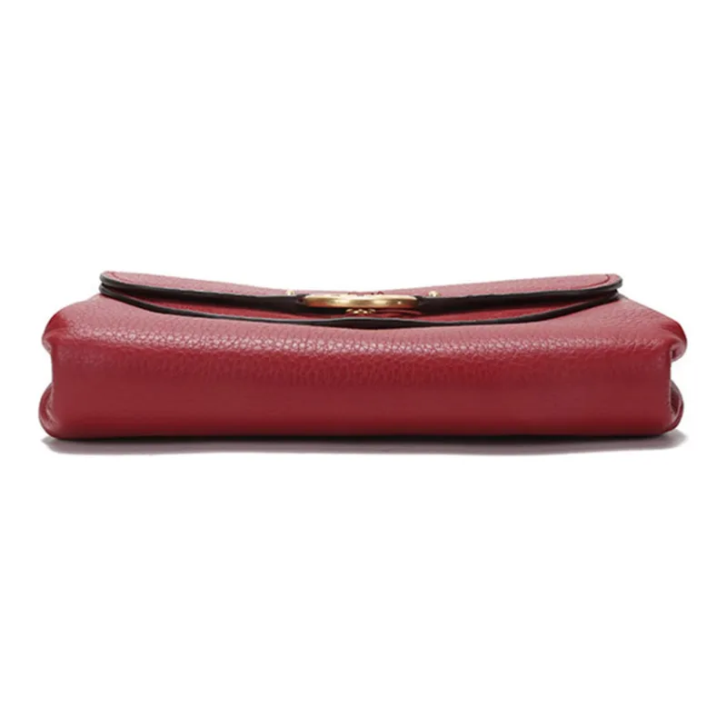 TORY BURCH Miller Leather Shoulder Bag Women's Rosehip Red-4